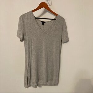 Halogen Light Gray V-Neck Short Sleeve Tee